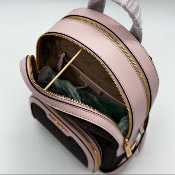 Michael Kors Medium Jaycee Zip Packet Backpack & Double Zip Wallet Wristlet - Picture 9 of 16